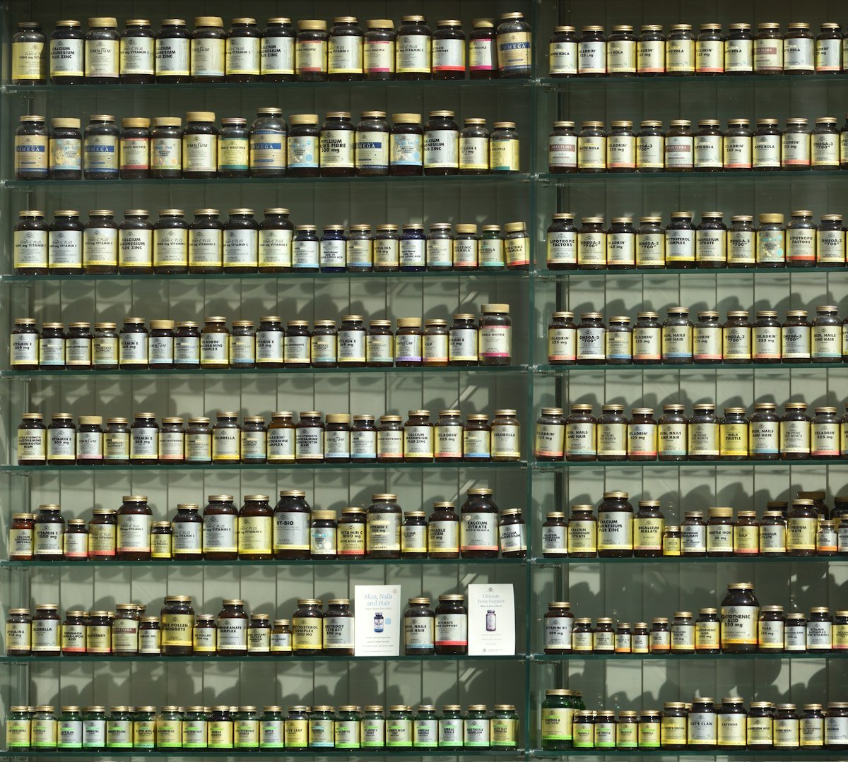 Labelled batch-wise medicines ready for dispensing